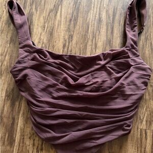 Women's brown Sleeveless Top